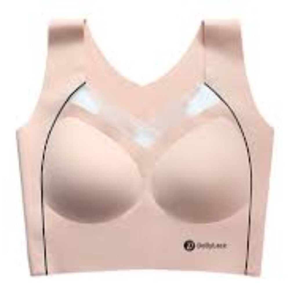 DollyLace Nude Seamless Wire Free Pullover Bra Size M NWT